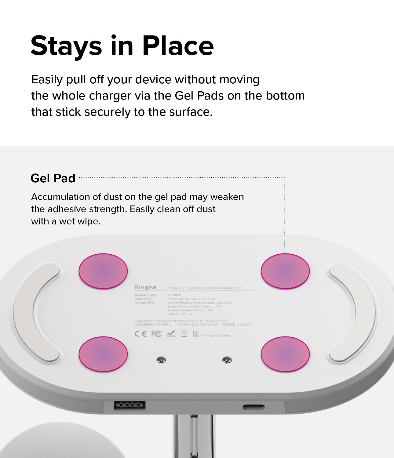 3-in-1 Wireless Charger Stand White
