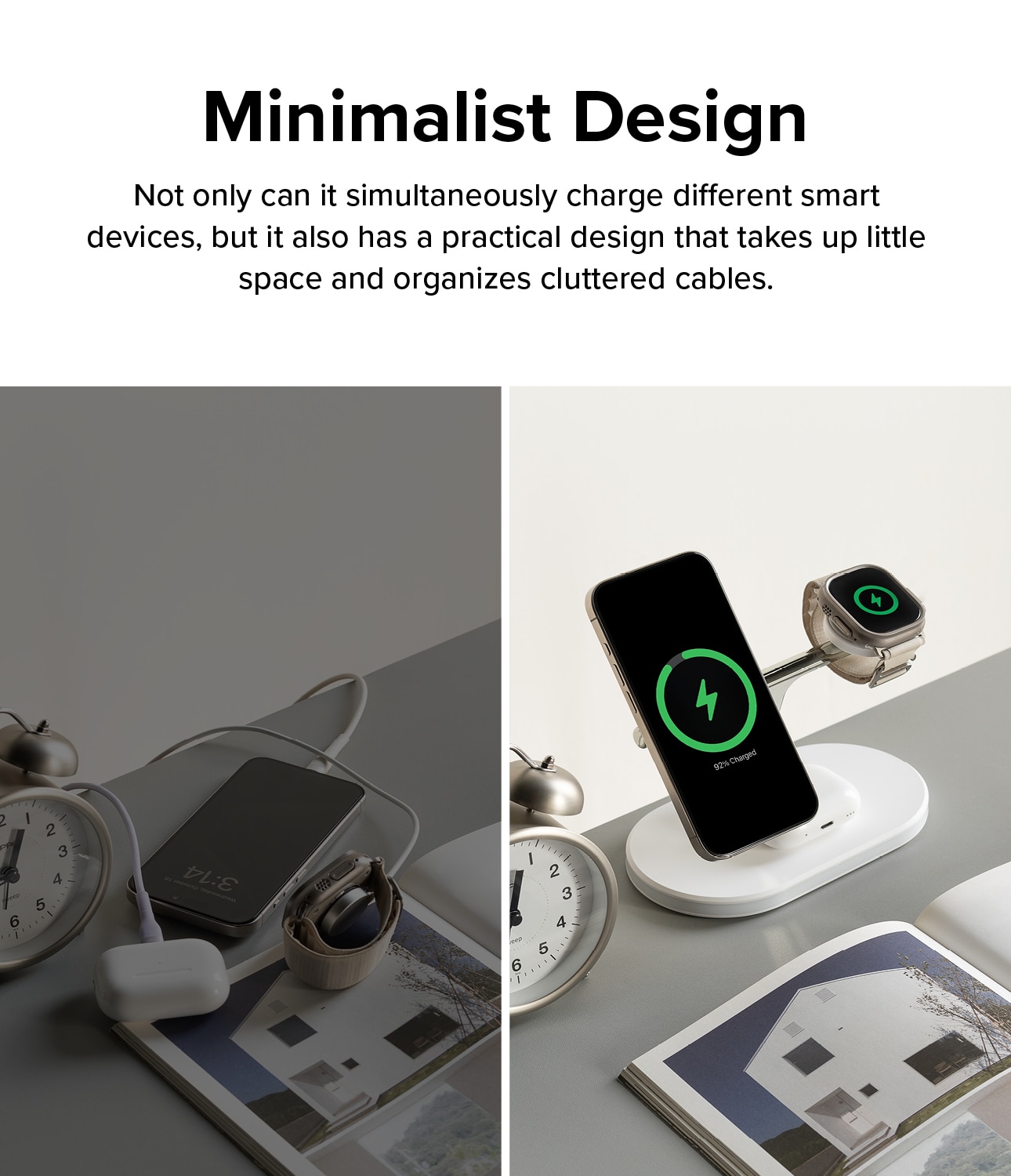 3-in-1 Wireless Charger Stand White