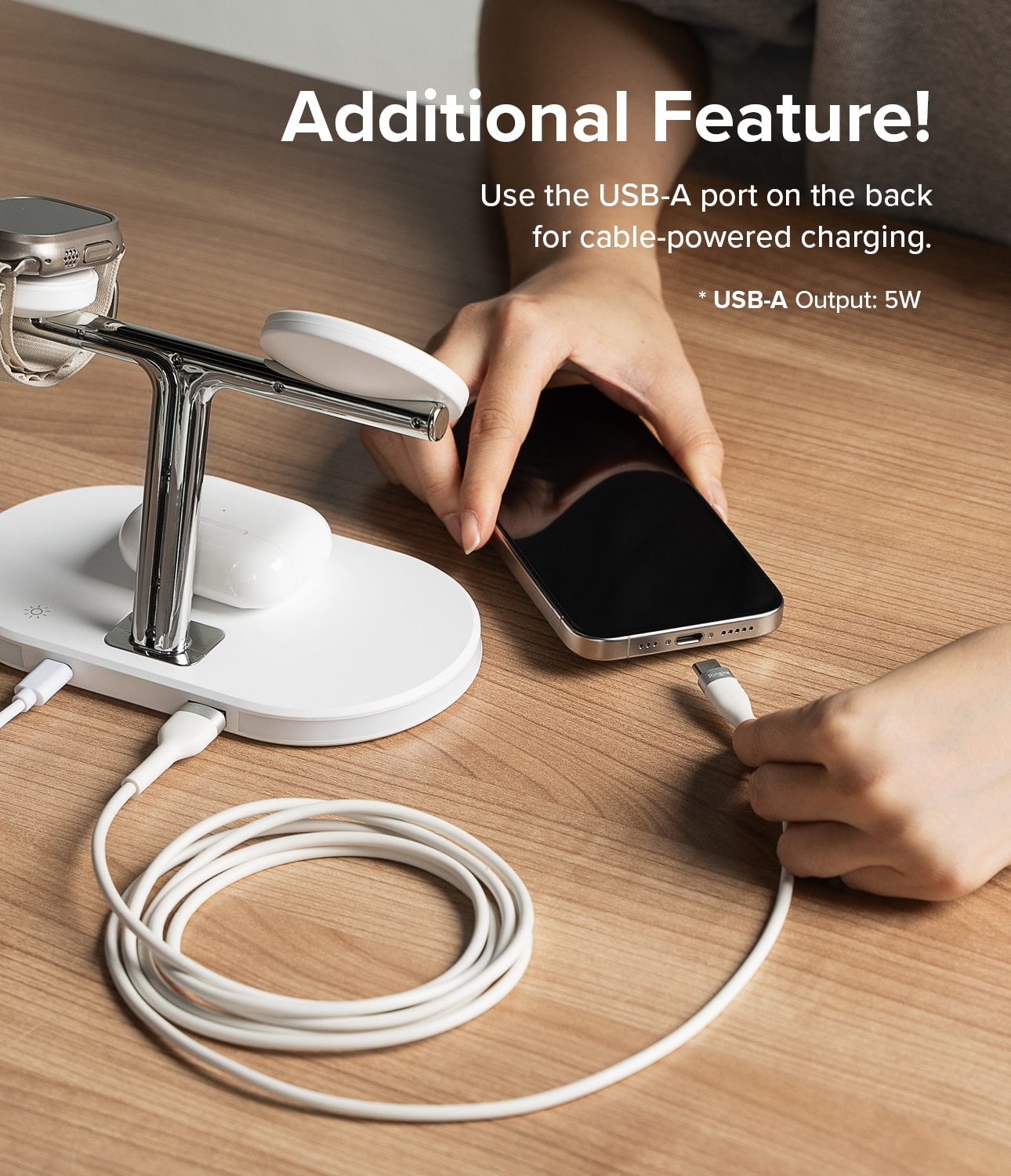 3-in-1 Wireless Charger Stand White
