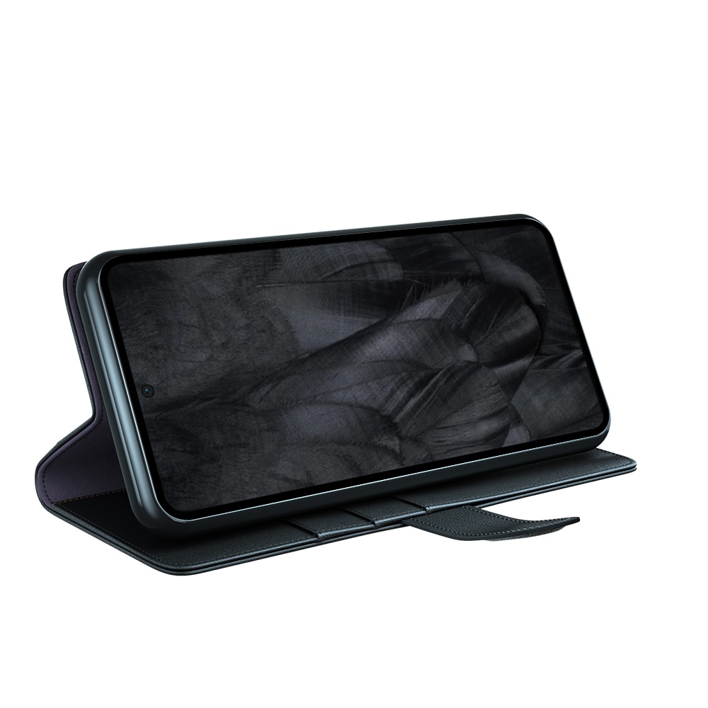 Google Pixel 8 Pro Genuine Leather Wallet Case Black