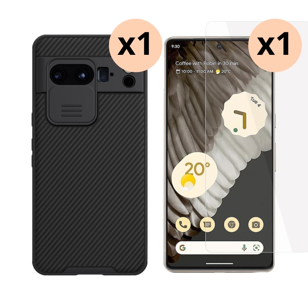 Google Pixel 8 Pro Kit w. CamShield Case and Screen Protector