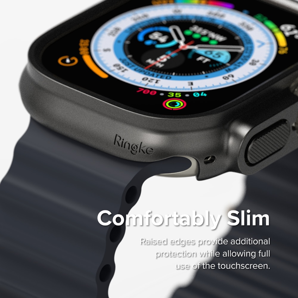 Apple Watch Ultra 2 49mm Slim Case (2-pack) Titanium Black & Clear
