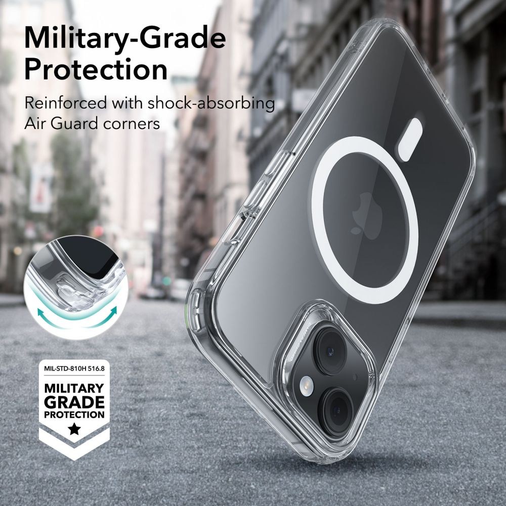 iPhone 15 Plus Classic Hybrid HaloLock MagSafe Transparent