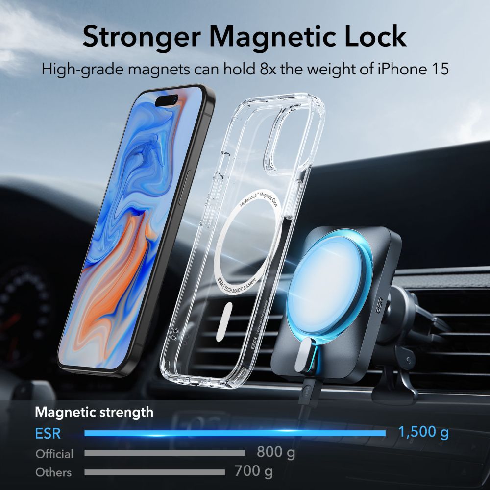 iPhone 15 Plus Classic Hybrid HaloLock MagSafe Transparent