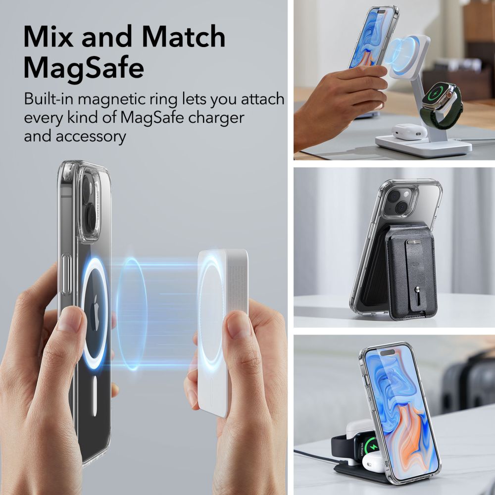 iPhone 15 Plus Classic Hybrid HaloLock MagSafe Transparent