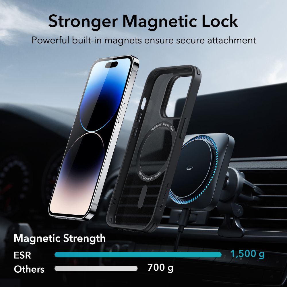 iPhone 14 Pro Max Classic Hybrid HaloLock MagSafe Black
