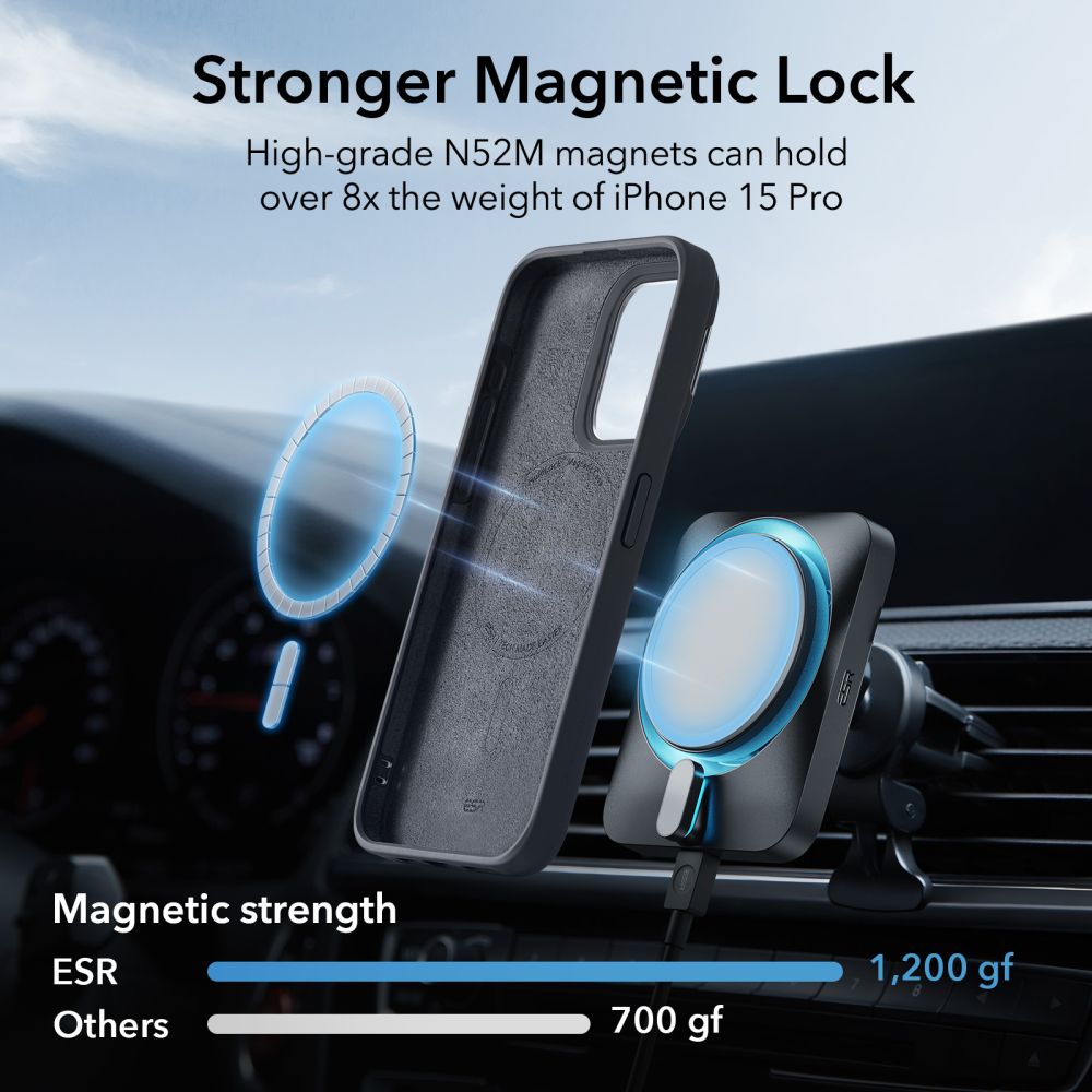 iPhone 15 Pro Max Cloud Kickstand HaloLock MagSafe Case Black