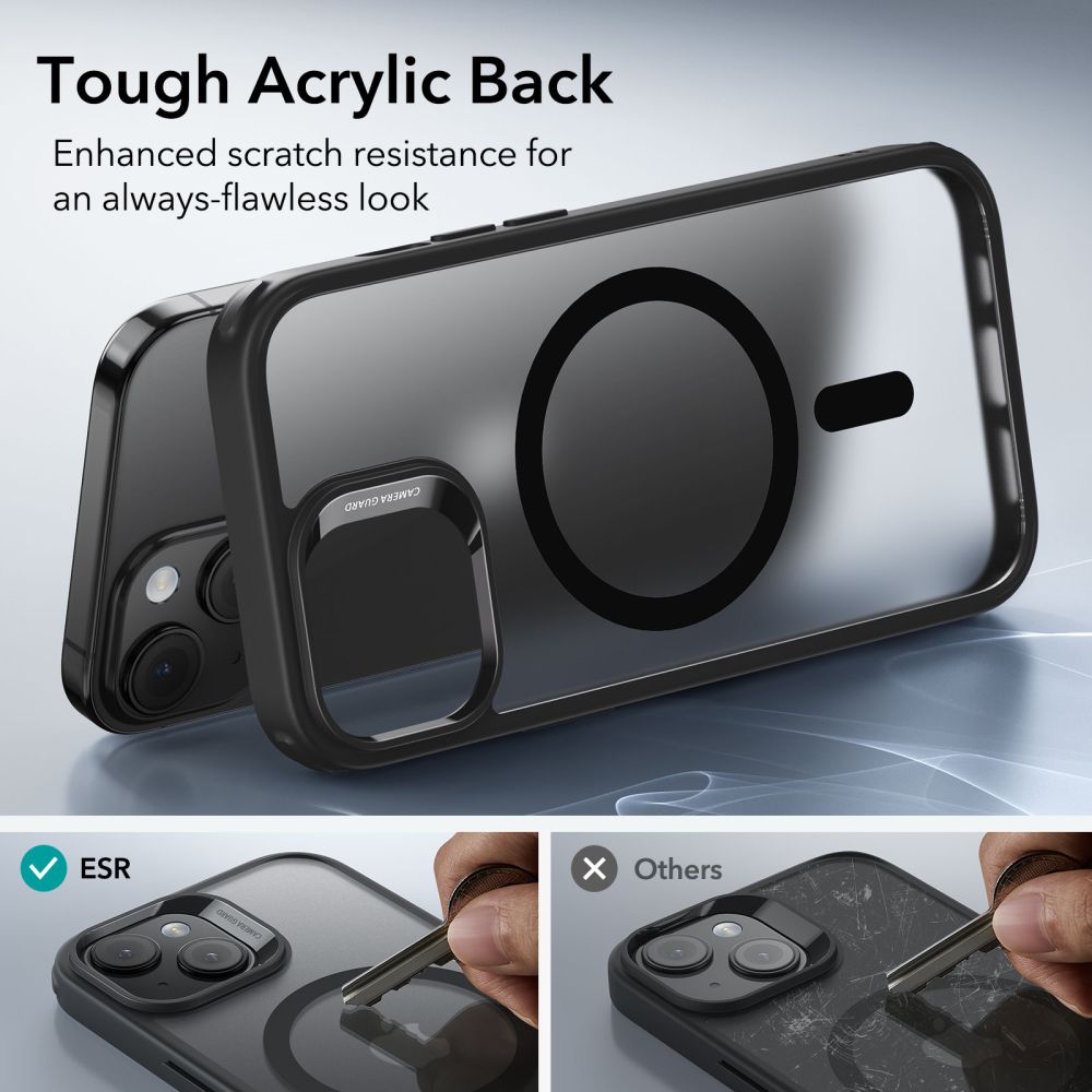 iPhone 15 Classic Hybrid HaloLock MagSafe Frosted Black