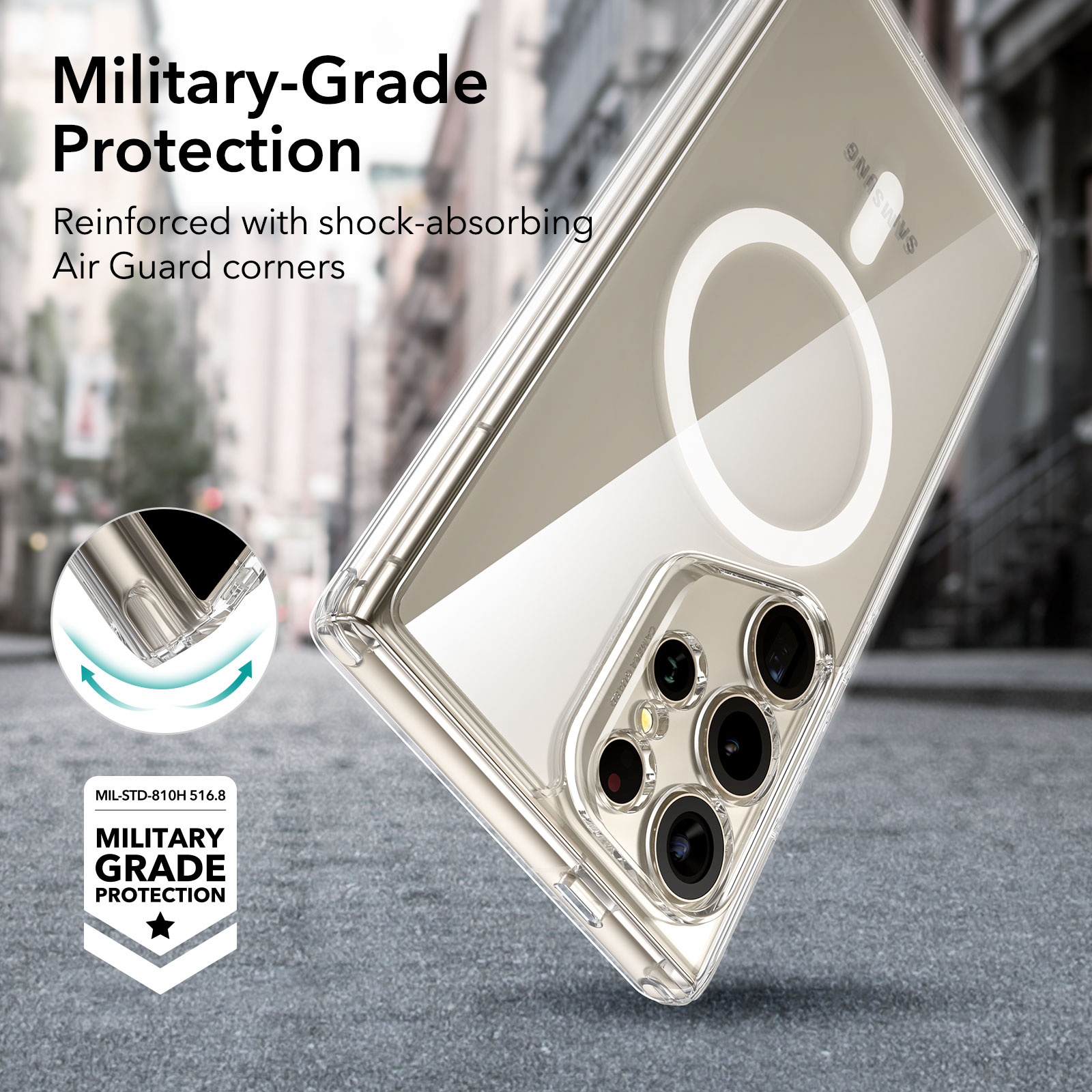 Samsung Galaxy S24 Ultra Classic Hybrid HaloLock MagSafe Clear