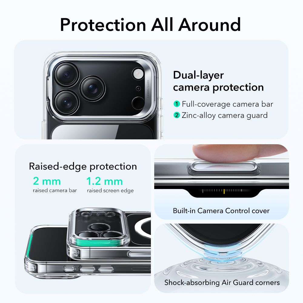 iPhone 17 Pro Classic Kickstand Halolock MagSafe Transparent