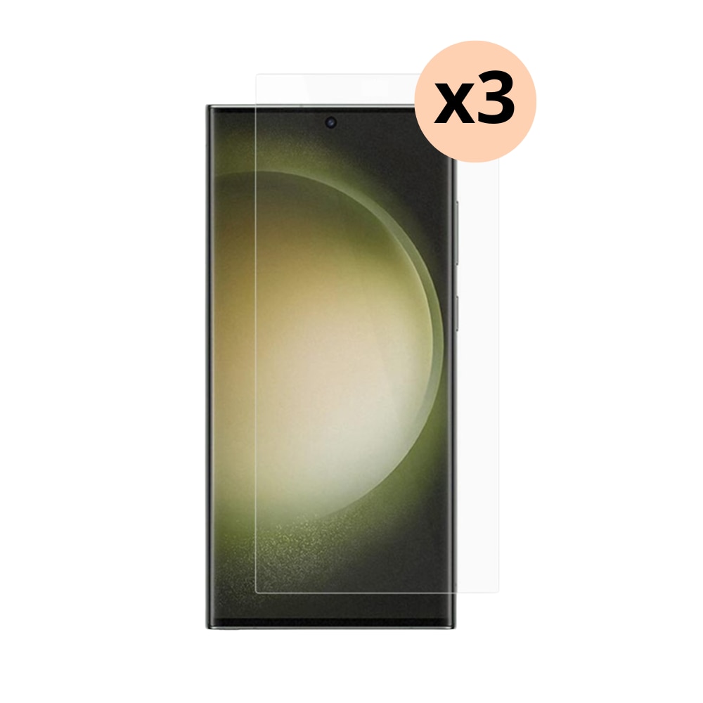 Kit Samsung Galaxy S24 Ultra, 3-pack Tempered Glass Screen Protector 0.3mm