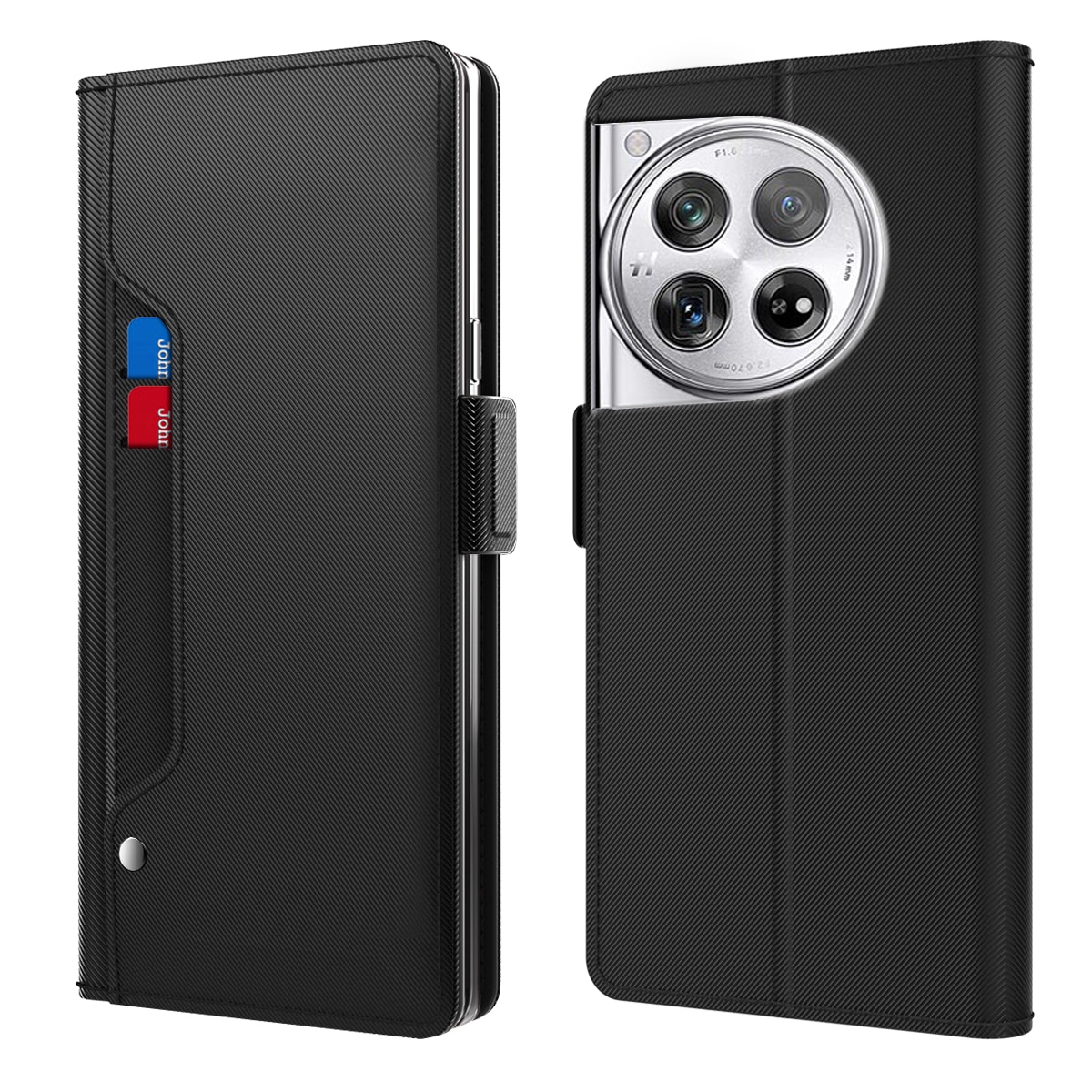 OnePlus 12 Wallet Case Mirror Black