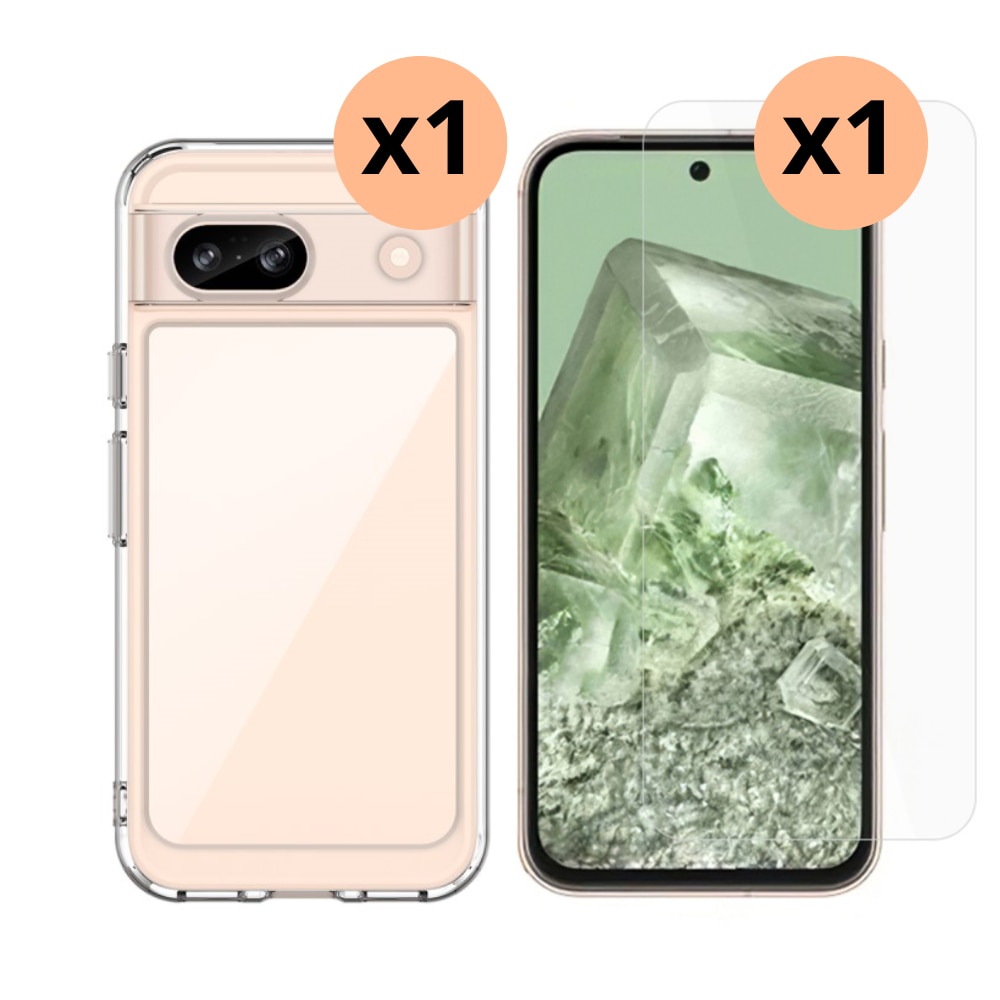 Google Pixel 8a Kit w. Case and Screen Protector