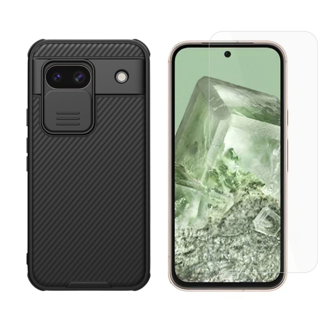 Google Pixel 8a Kit w. CamShield Case and Screen Protector