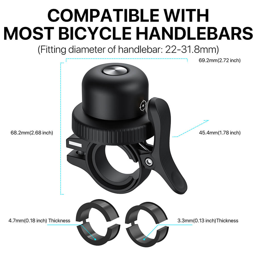 Mibell Anti-loss Bicycle Bell Black