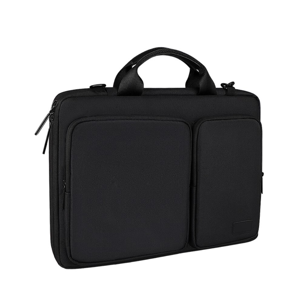 Laptop bag with shoulder strap and storage 16" Black