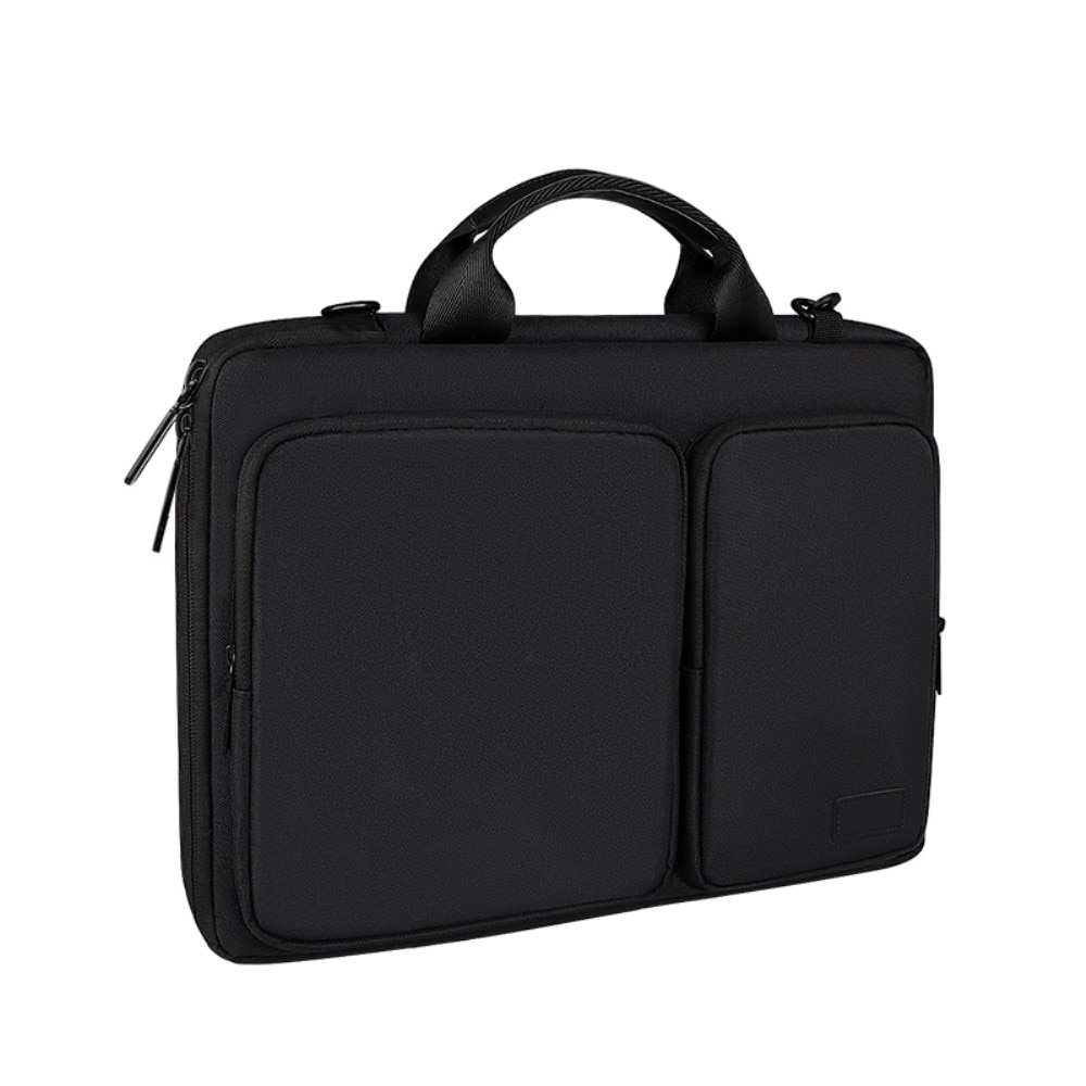 Laptop bag with shoulder strap and storage 13,3" Black