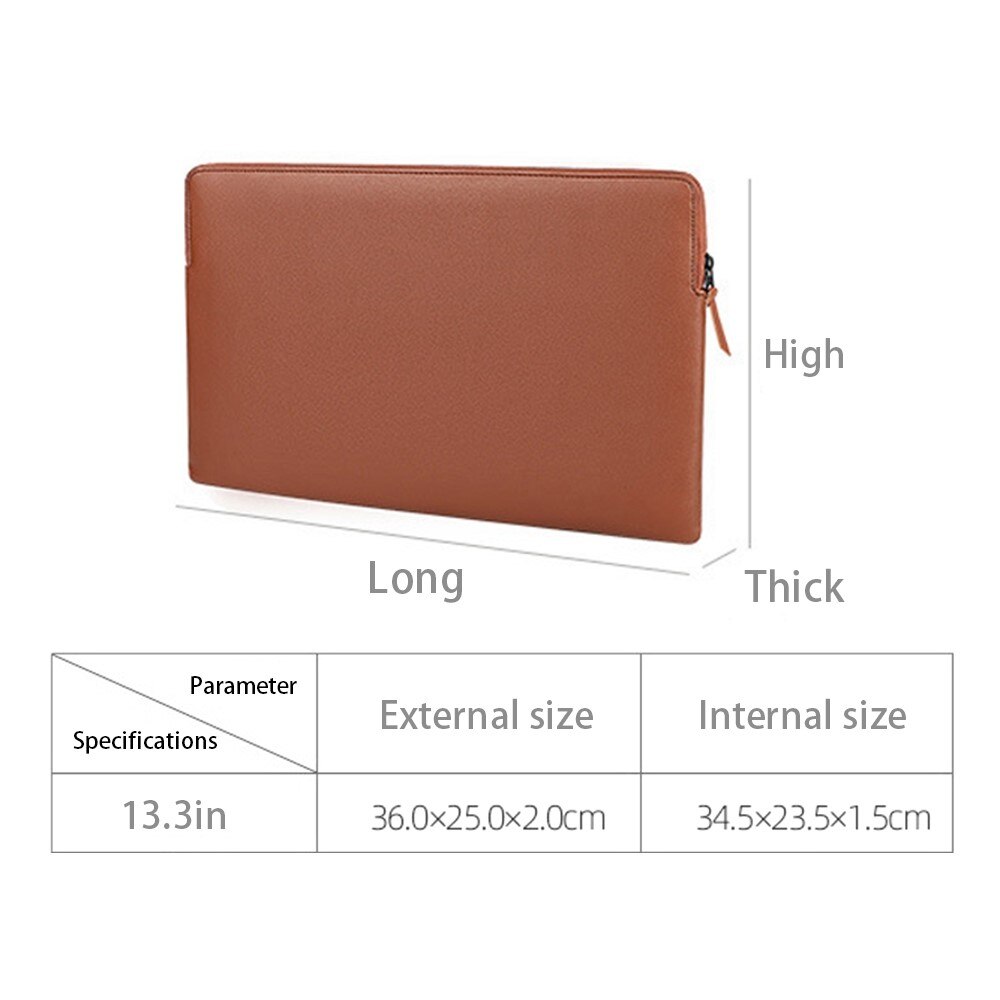 Laptop Leather Sleeve up to 13,3" Brown