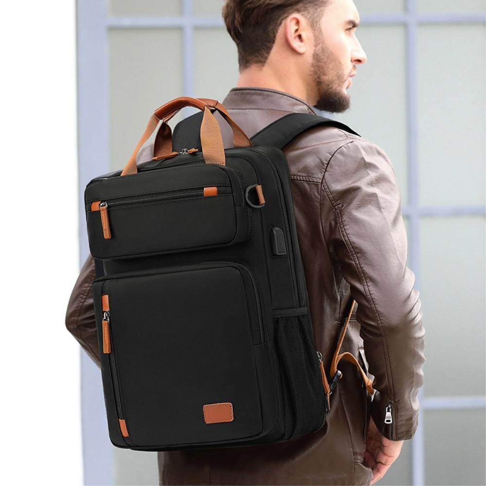 Water-resistant Laptop Backpack up to 15.6 inches Black