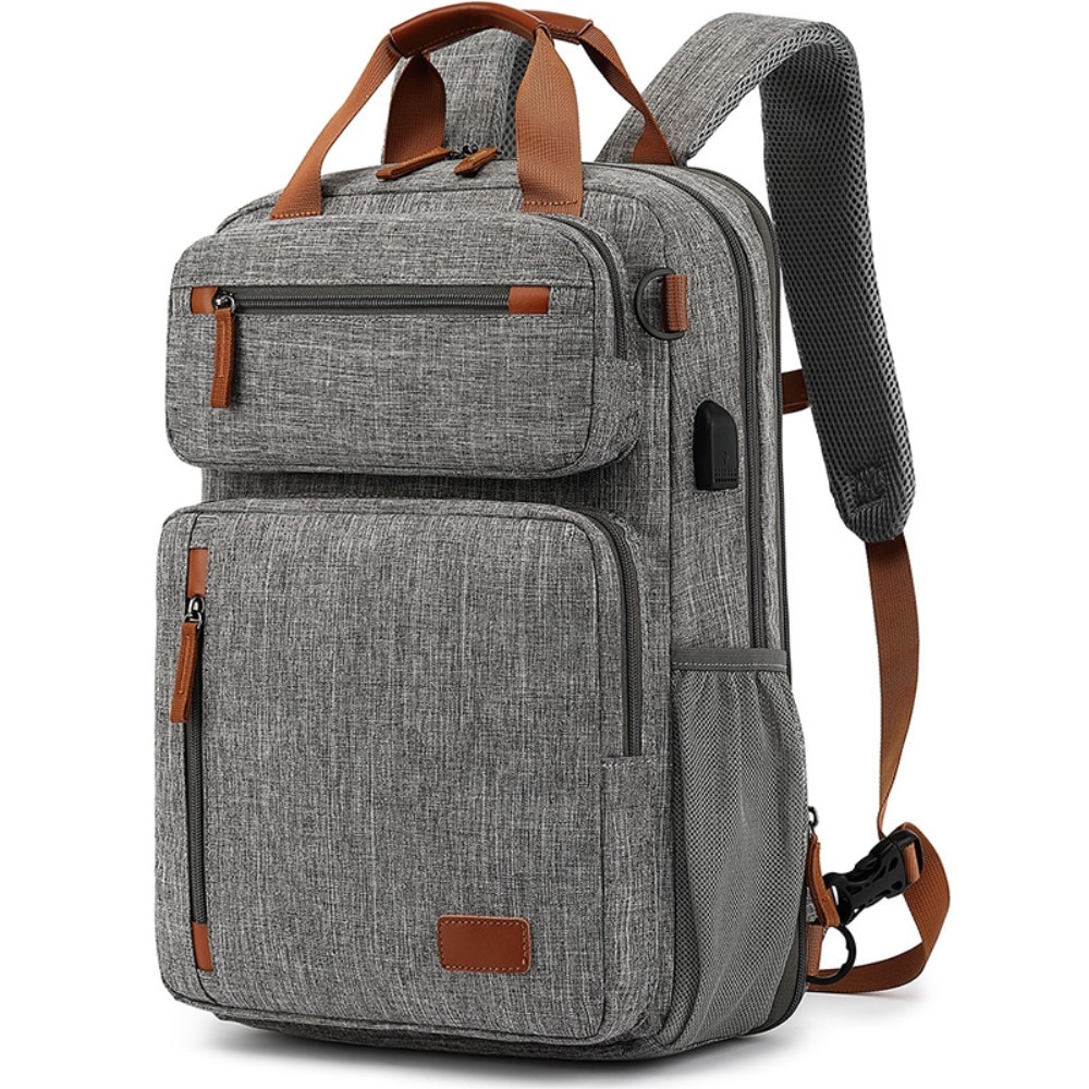 Water-resistant Laptop Backpack up to 15.6 inches Grey