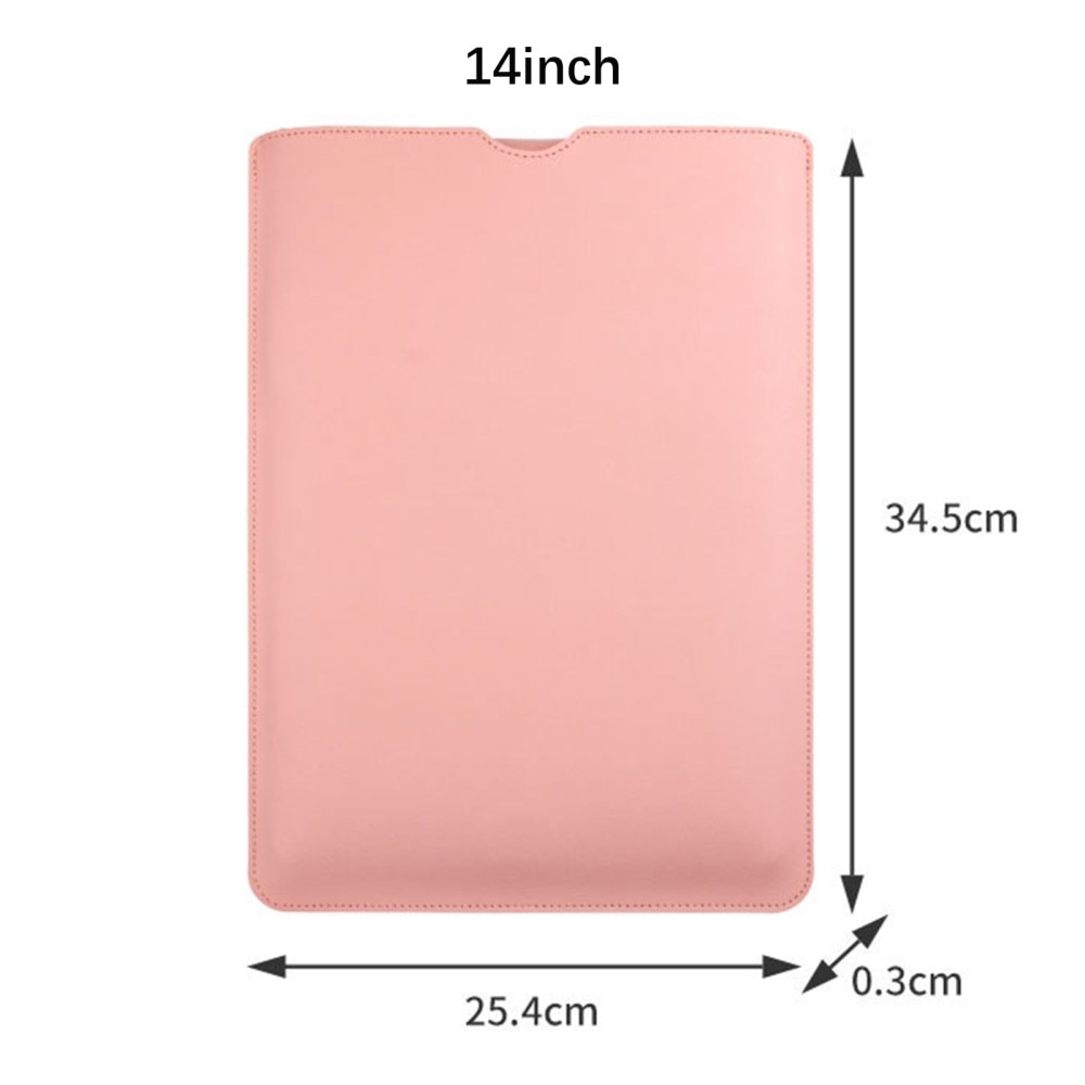 Laptop Sleeve Leather 14" Pink