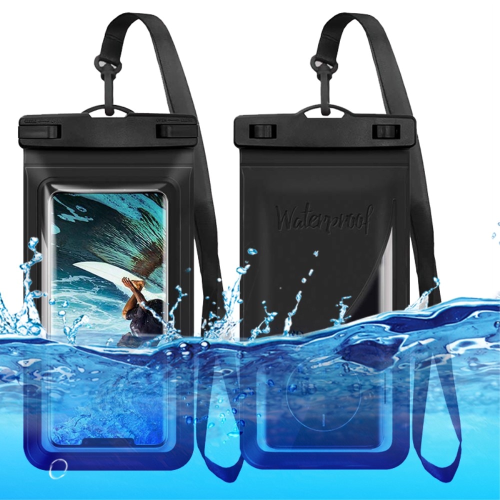 Waterproof Mobile Pouch with Strap, Black