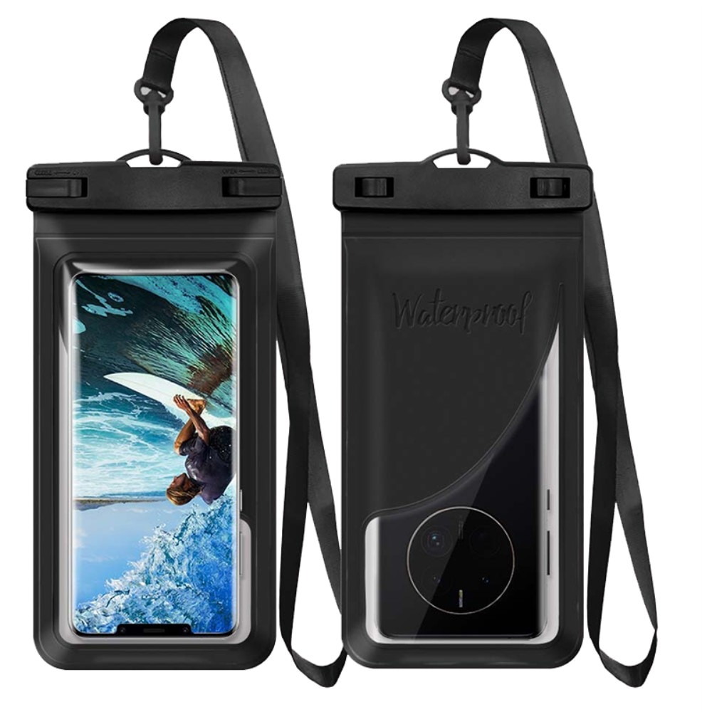 Waterproof Mobile Pouch with Strap, Black