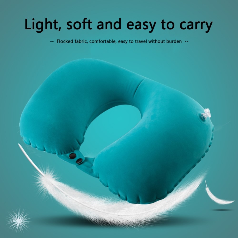 Inflatable Neck Pillow Blue