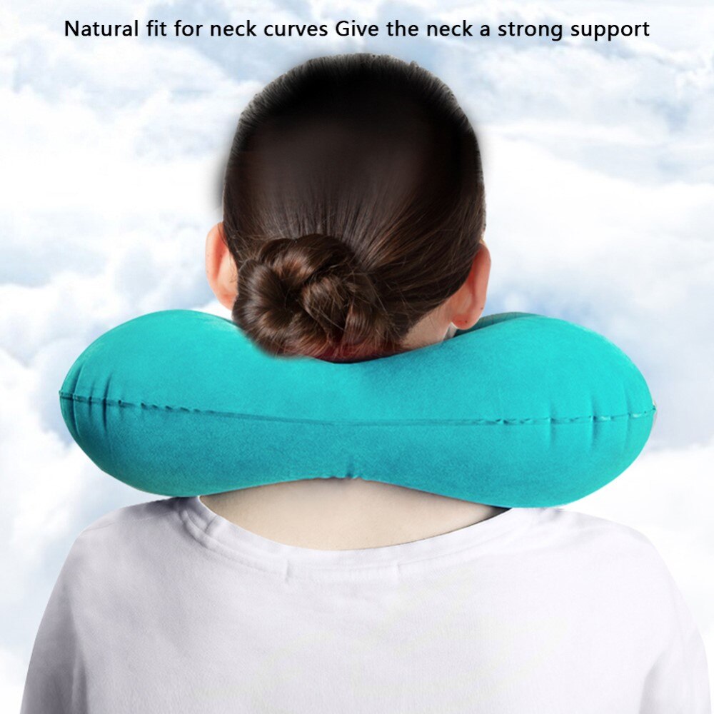 Inflatable Neck Pillow Blue