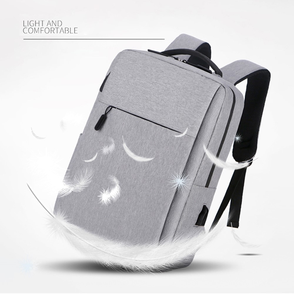 Water-resistant Nylon Backpack for Laptops up to 16 inches, Grey