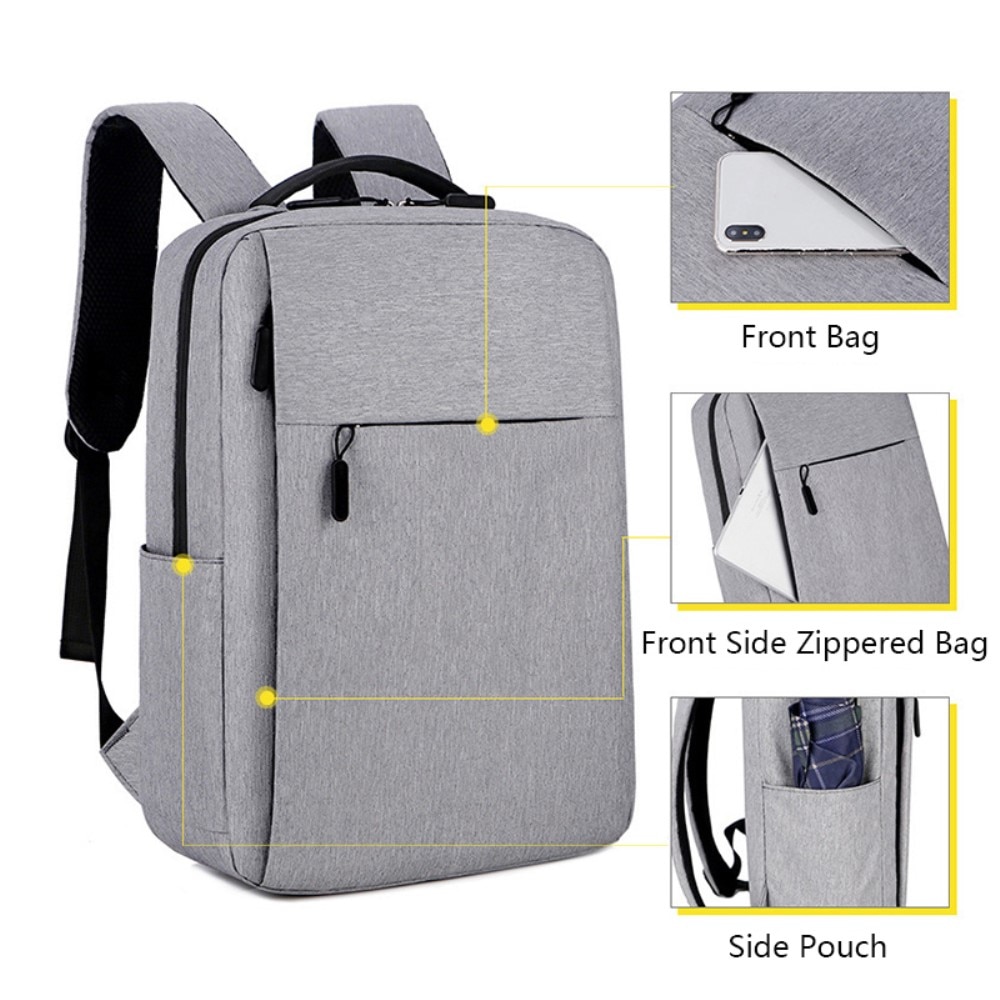 Water-resistant Nylon Backpack for Laptops up to 16 inches, Black