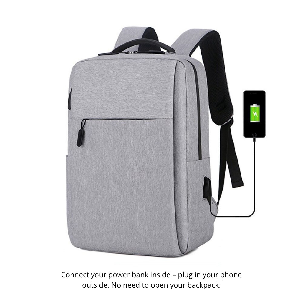 Water-resistant Nylon Backpack for Laptops up to 16 inches, Black