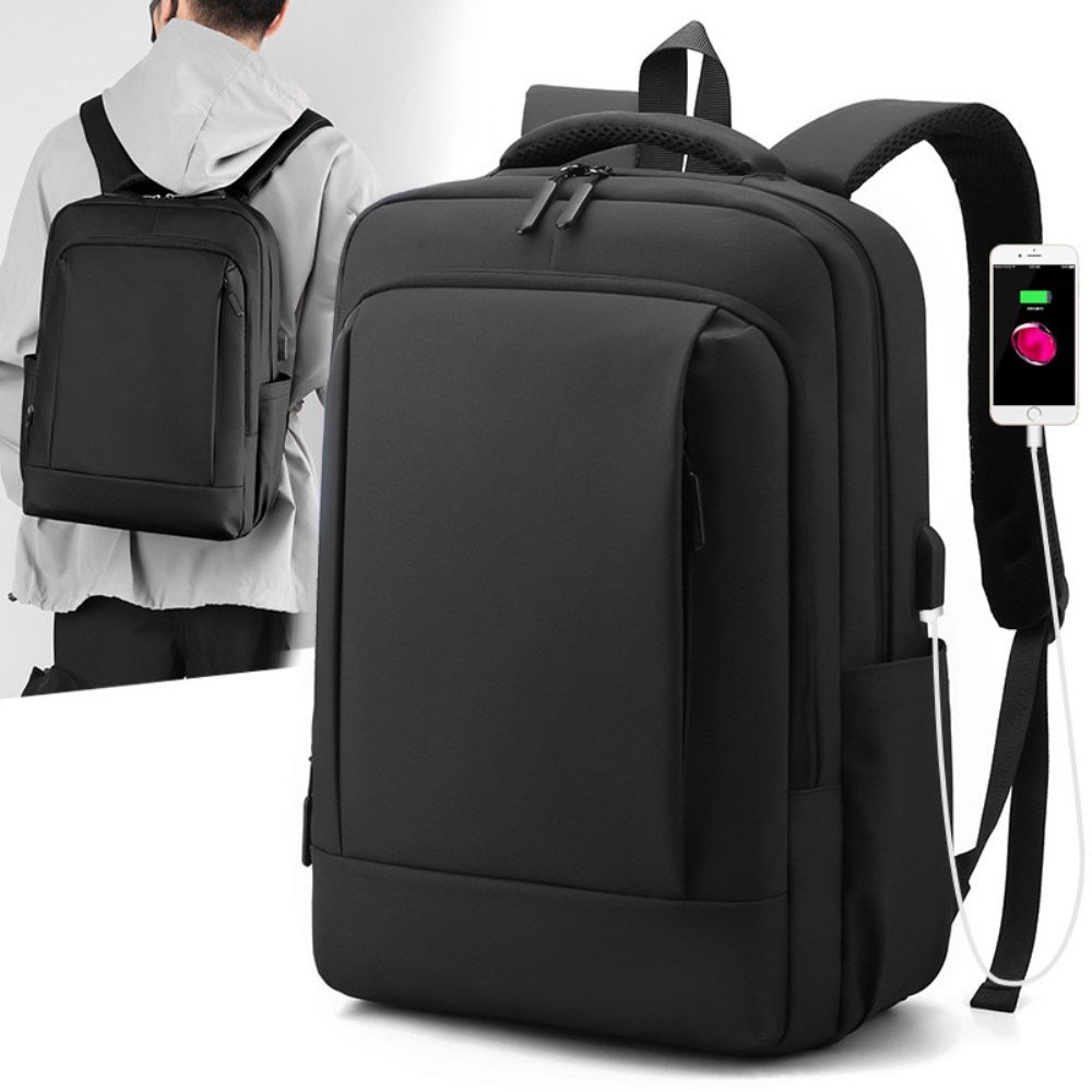 Nylon Backpack for Laptops up to 14 inches, Black