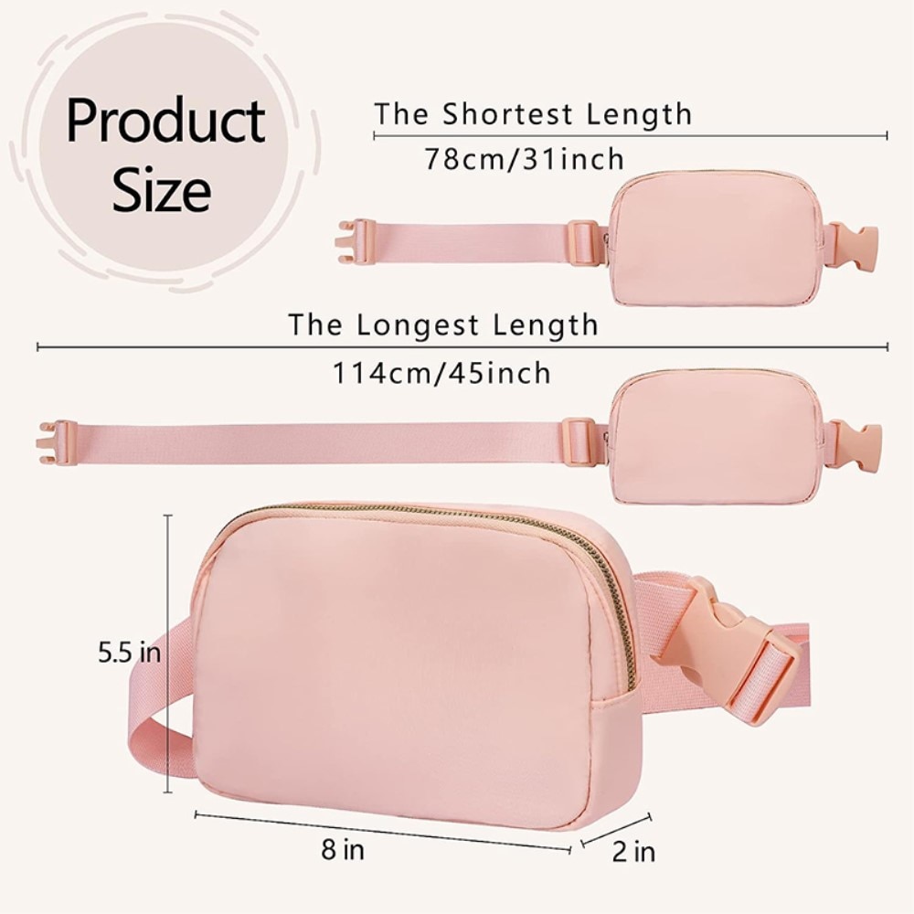 Crossbody Bag Nylon Pink