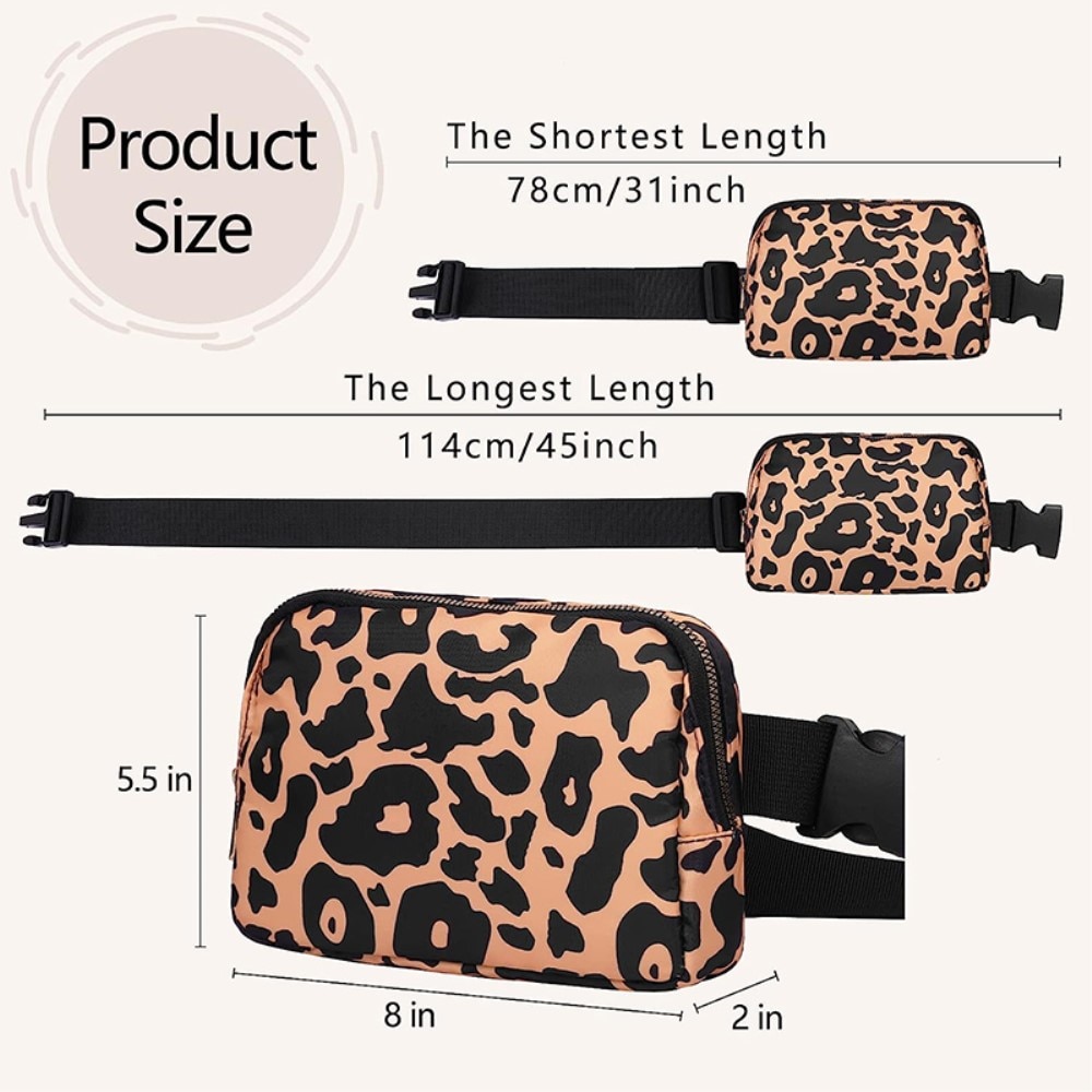 Crossbody Bag Nylon Leopard