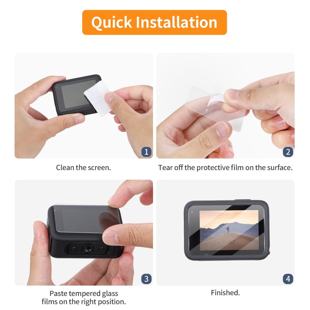 Tempered Glass Screen & Camera Protector GoPro Hero 13