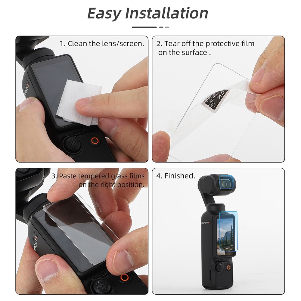 Tempered Glass Screen & Camera Protector DJI Osmo Pocket 3