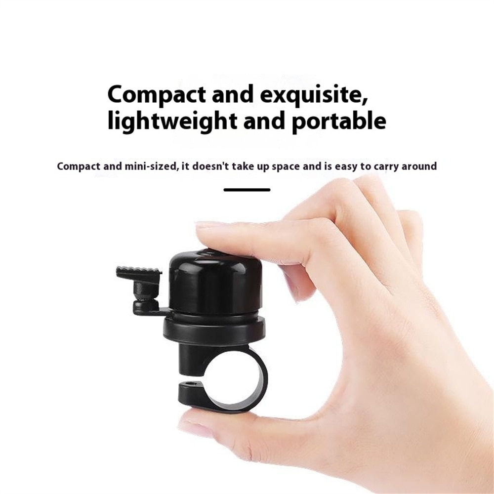 Bicycle Bell with Apple AirTag Holder Black
