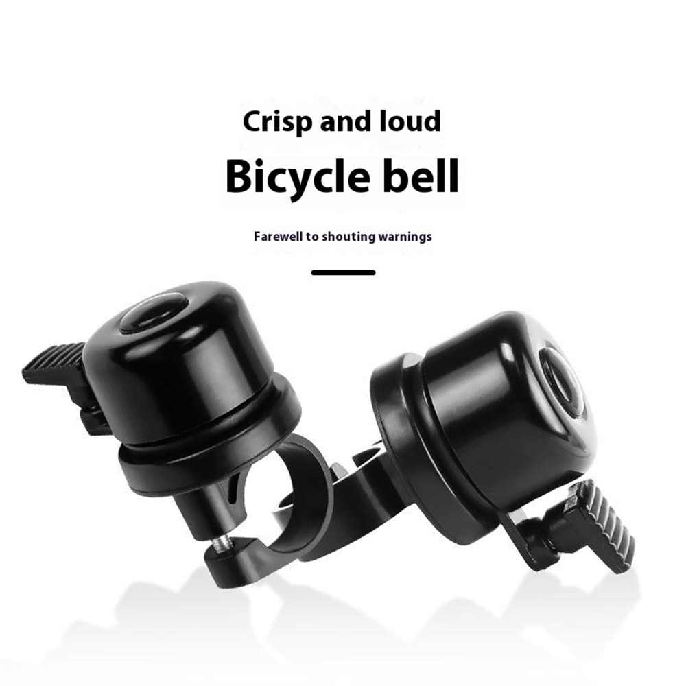 Bicycle Bell with Apple AirTag Holder Black