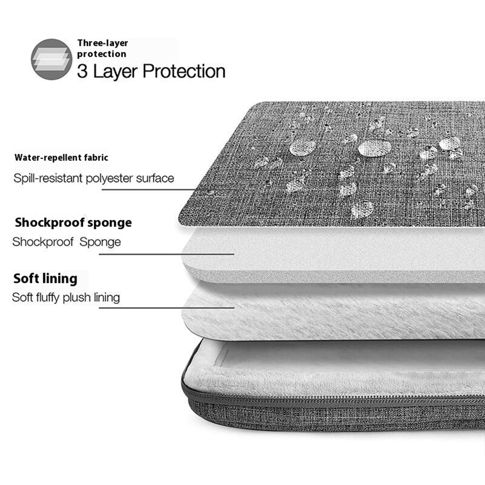 Laptop Case with Handle 15,6" Dark Grey