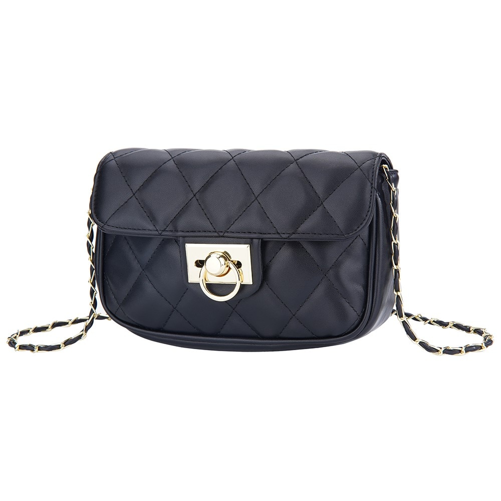 Quilted Crossbody Shoulder Bag Black