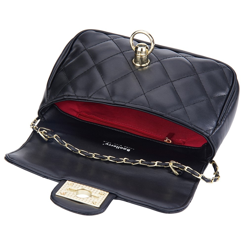 Quilted Crossbody Shoulder Bag Black