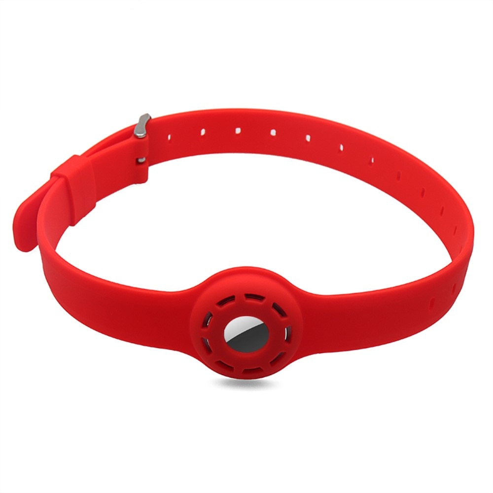AirTag Silicone Dog Necklace Red