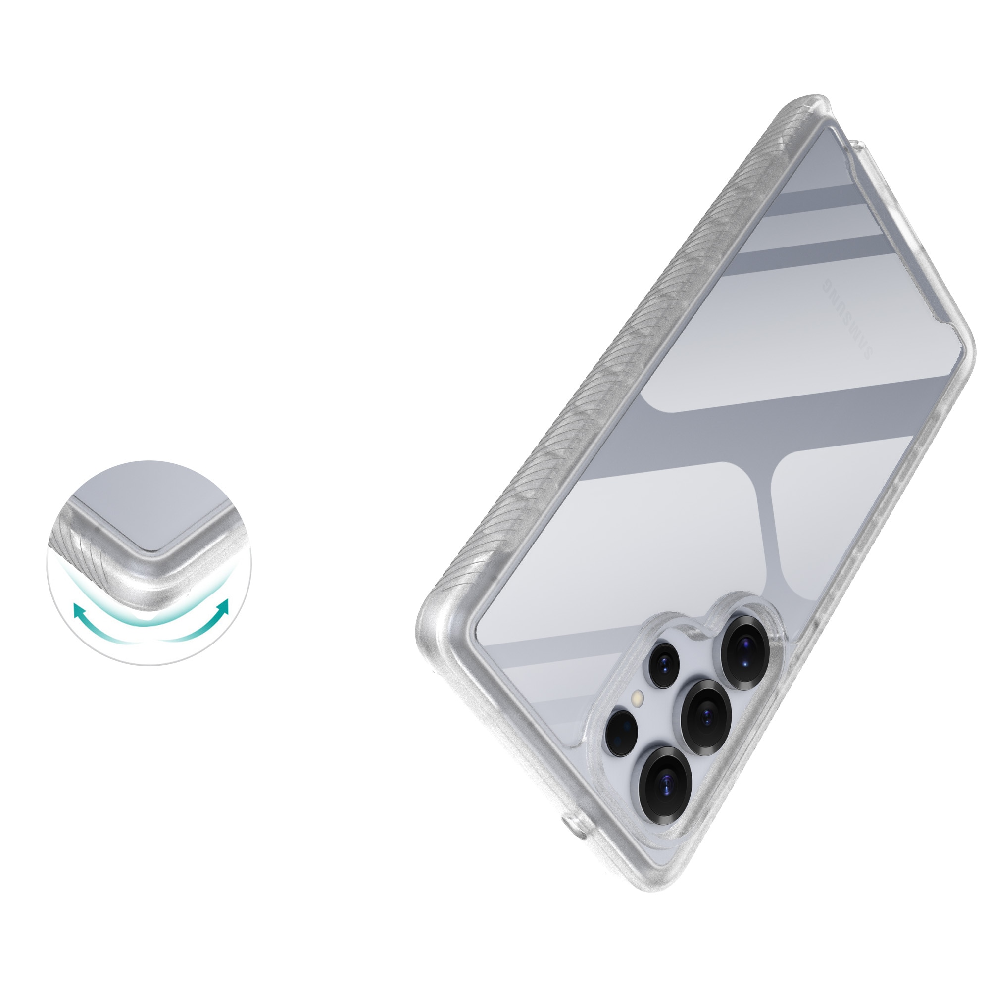 Samsung Galaxy S25 Ultra Full Protection Case Transparent