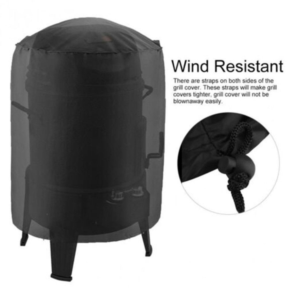 Round Waterproof Grill Cover Black