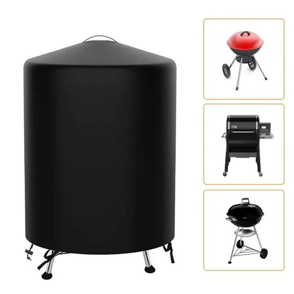 Round Waterproof Grill Cover Black