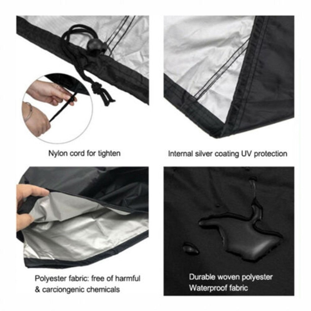 Round Waterproof Grill Cover Black