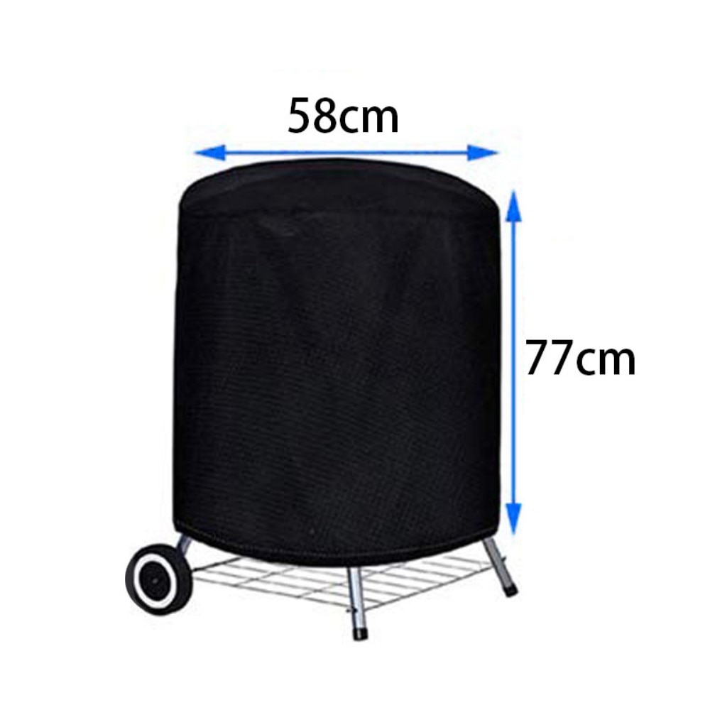 Round Waterproof Grill Cover Black