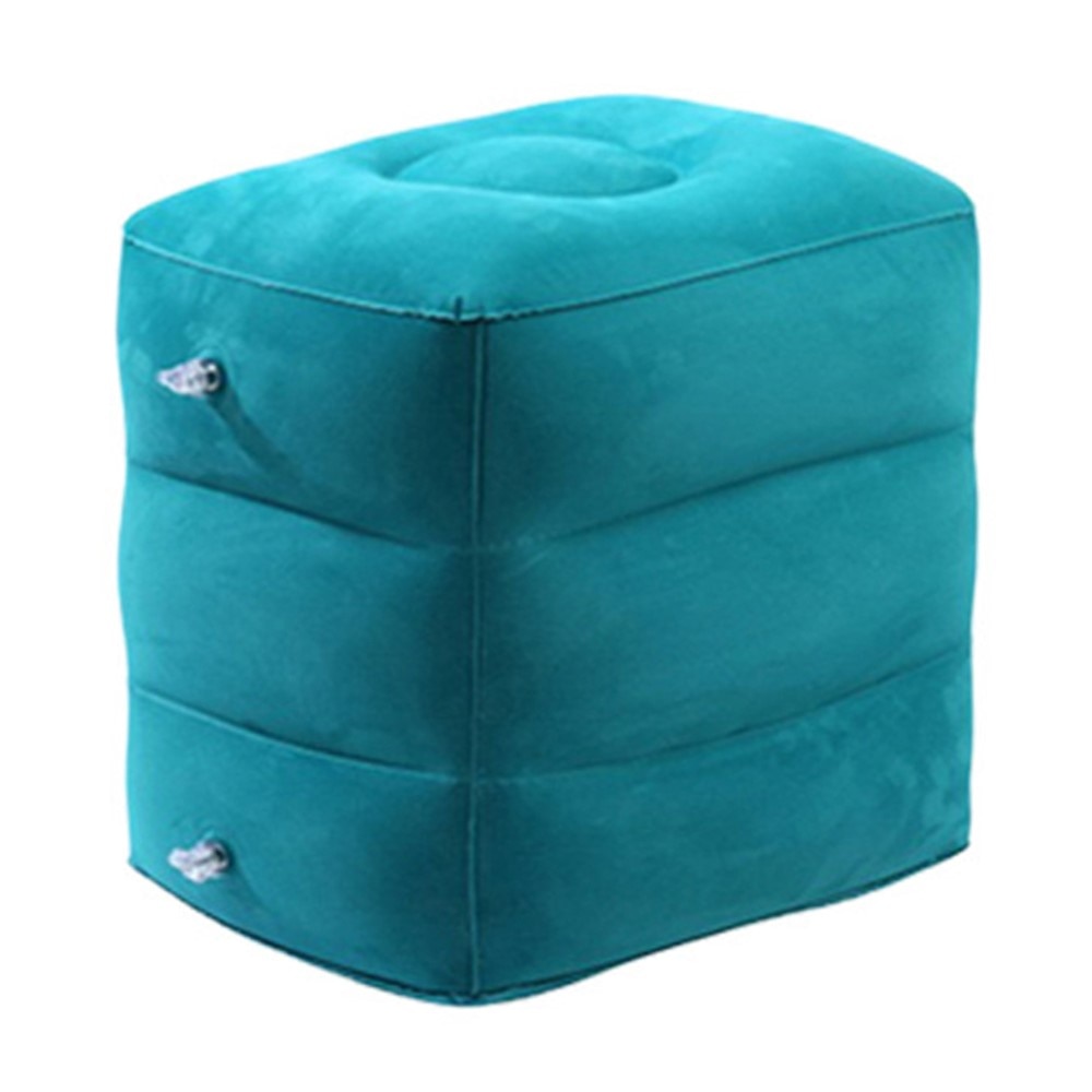 Inflatable travel pillow/footrest Blue