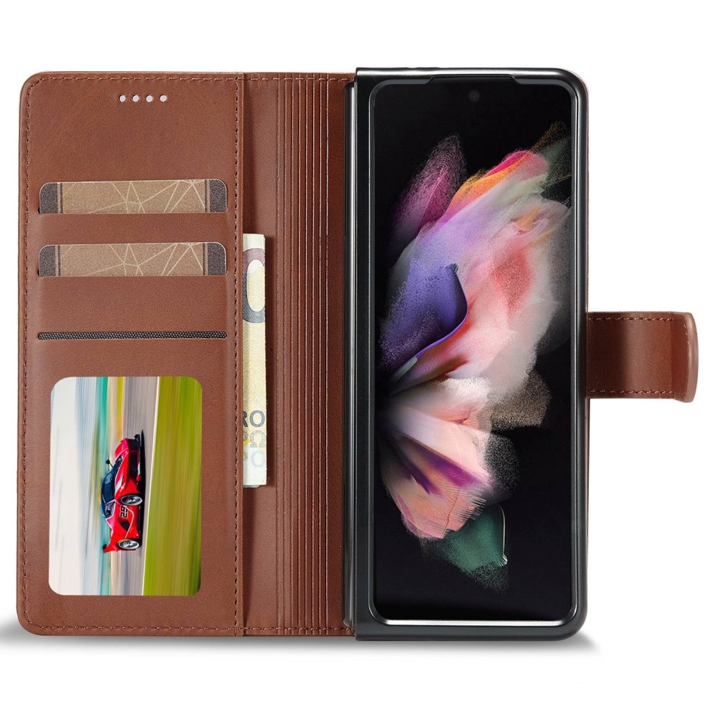 Samsung Galaxy Z Fold 4 Wallet Case Brown